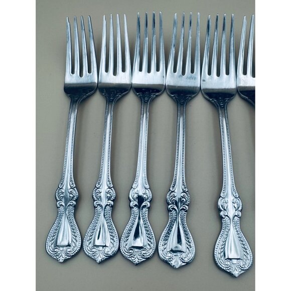 Set of 8 Towle OLD COLONIAL 18/10 Stainless Salad Forks - Picture 2 of 8